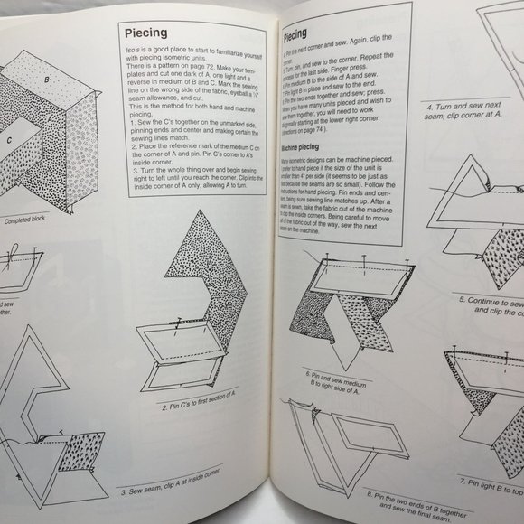 Isometric Perspective Baby Blocks Dimensional Design Quilts Pattern Paperback - Picture 10 of 11